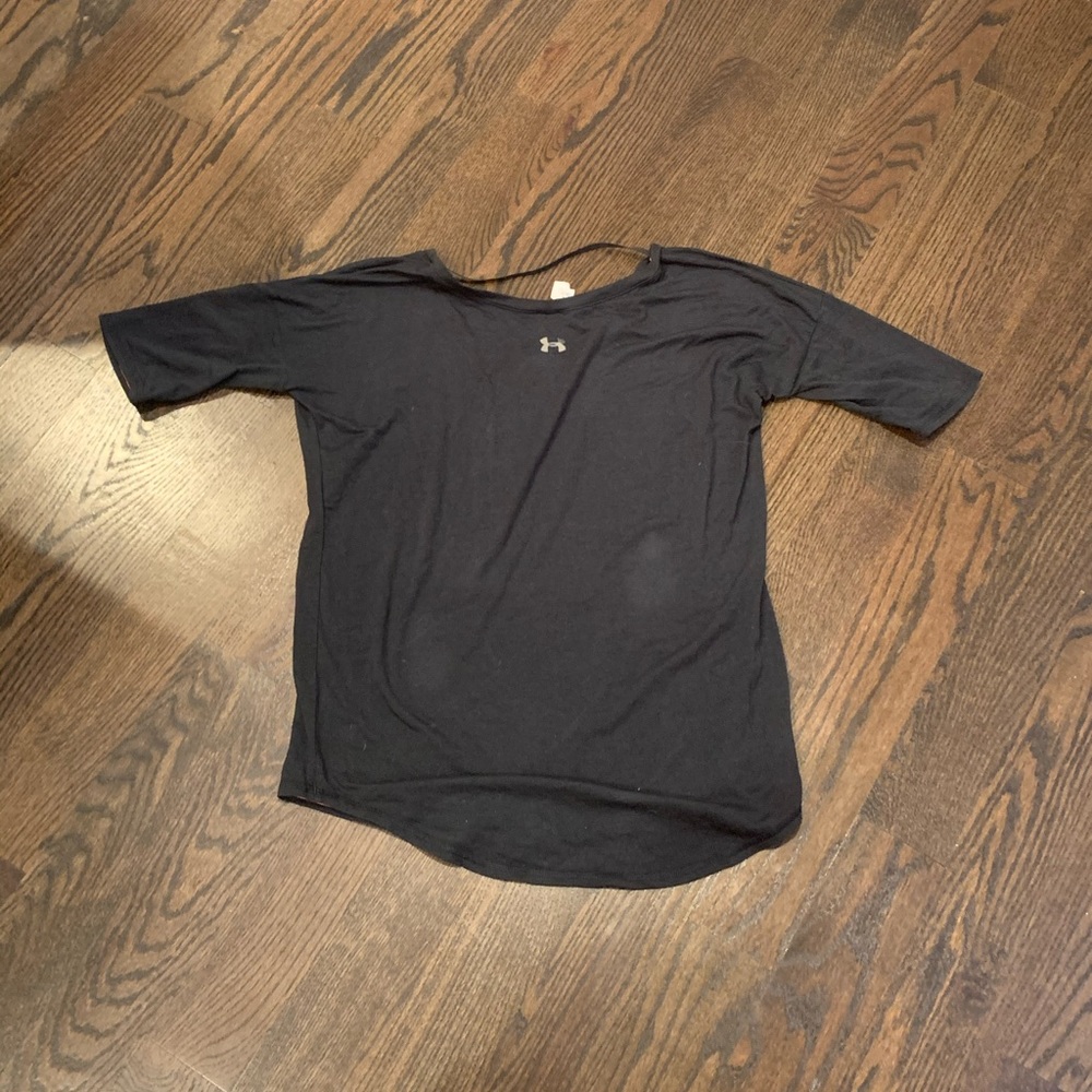Under Armour 3/4 sleeve top black  small - Picture 2 of 3